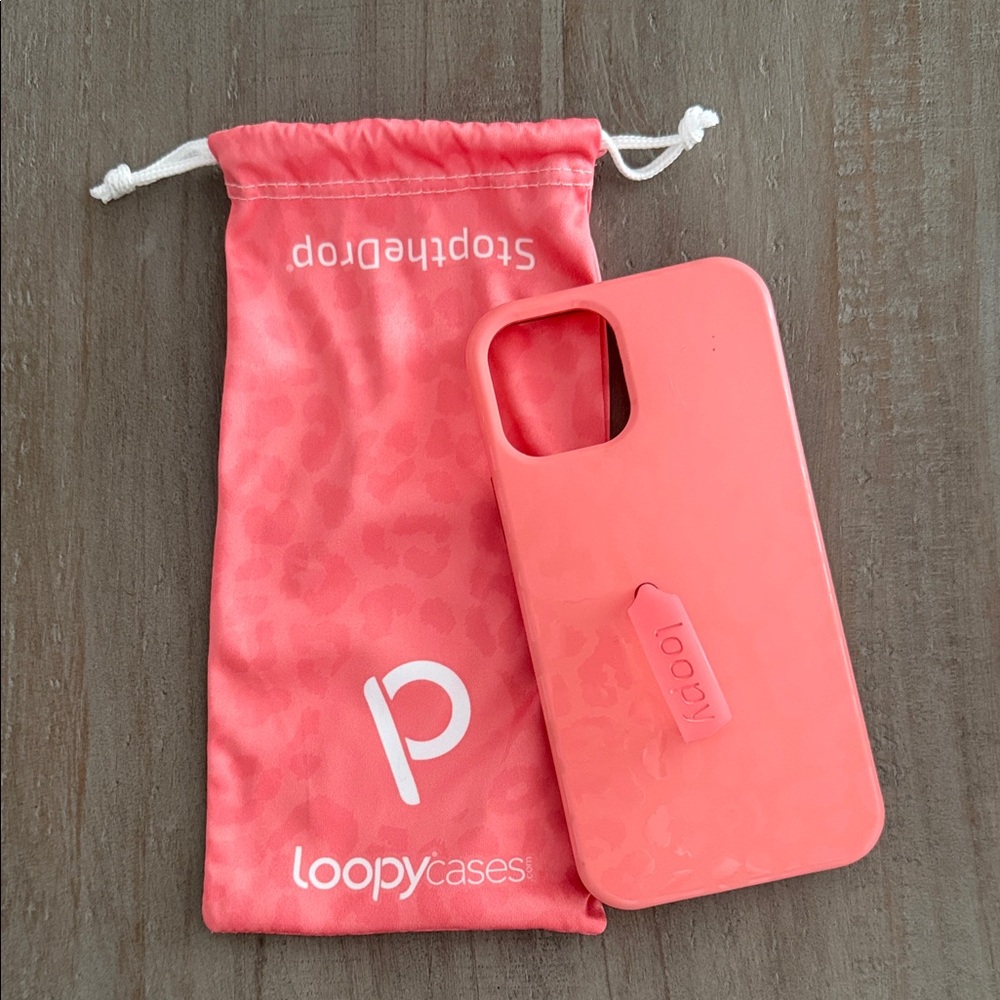 Loopy Case Coral Leopard iPhone 12 Case